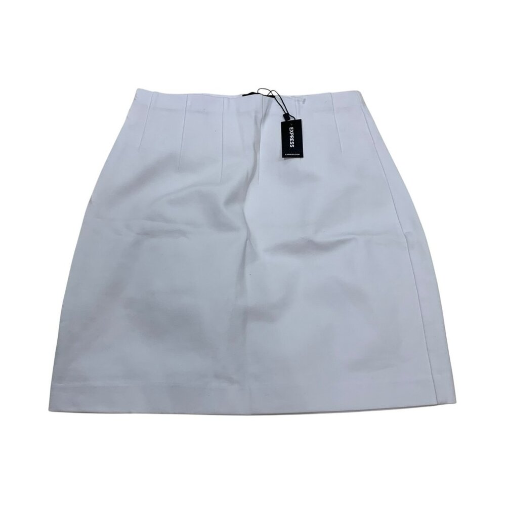 VTG Mini Express White Pencil Skirt NWT Small Y2k 90s Stretch